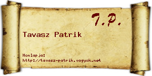 Tavasz Patrik névjegykártya